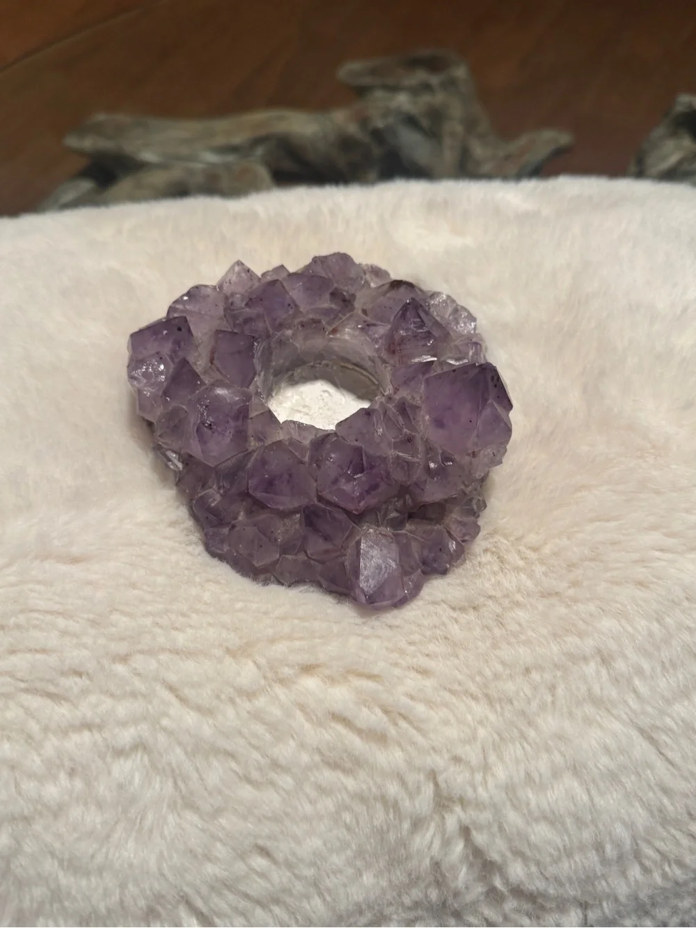 Amethyst Crystal Tealight Candle Holder